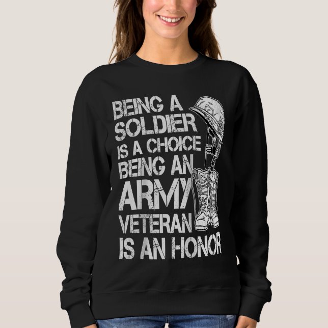 Being A Soldier Is A Choice  Raglan Baseball Sweatshirt (Front)