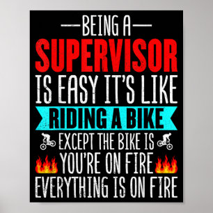 Being A Supervisor Is Easy - Bike Riding Superviso Poster