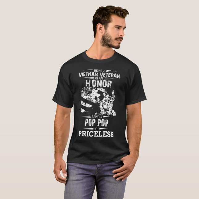 Being A Veteran Is An Honour But A Pop Pop Is T-Shirt (Front Full)