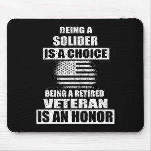 Being A Veteran Us Army Solider Independence Veter Mouse Pad