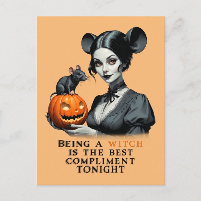 Being a witch is the best compliment tonight. postcard (Front)