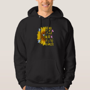 Being An Aunt Make My Lifecomplete Sunflower Mothe Hoodie