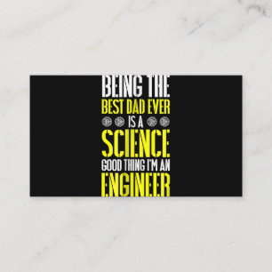 Being Best Dad Ever Is A Science Engineer Funny Enclosure Card