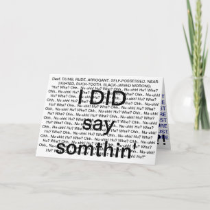 Being Called a Liar... Card