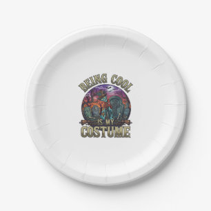Being Cool Is Costume Halloween Zombie Graveyard_1 Paper Plate