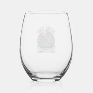 Being Cool Is Costume Halloween Zombie Graveyard_1 Stemless Wine Glass