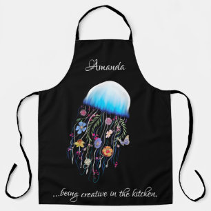 Being creative in the kitchen floral jellyfish apron