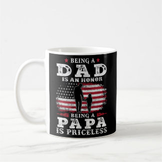 Being Dad Is An Honour Being Papa Is Priceless Usa Coffee Mug