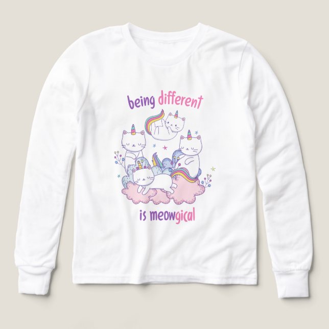 Being different is meowgical Funny unicorn cat (Design Front)