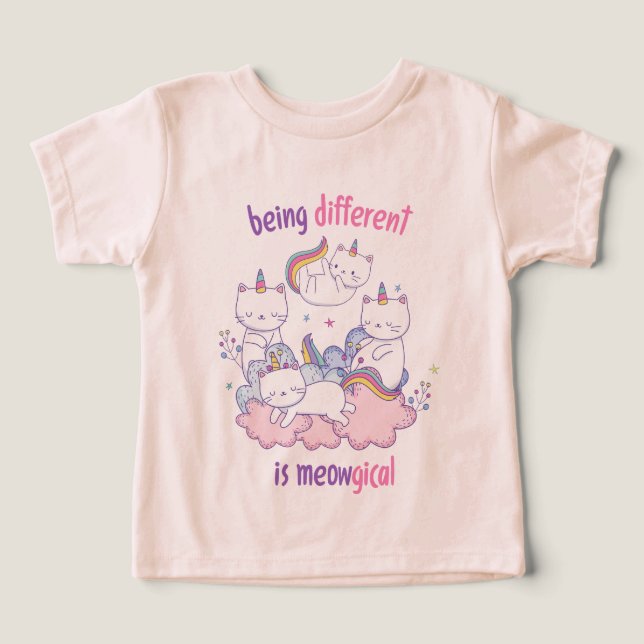 Being different is meowgical Funny unicorn cat (Design Front)