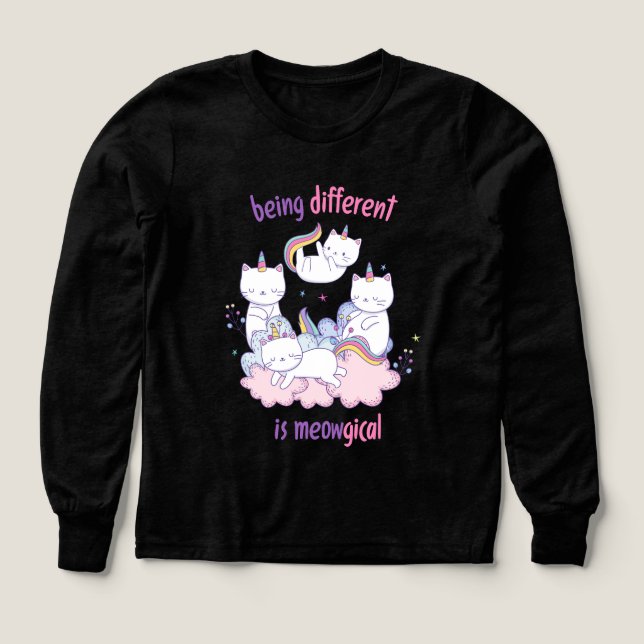 Being different is meowgical Funny unicorn cat (Design Front)