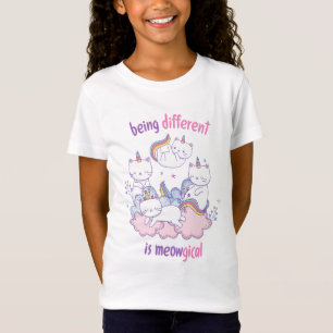 Being different is meowgical Funny unicorn cat T-Shirt