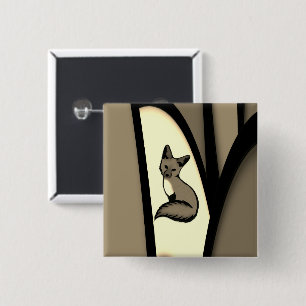 Being Foxy 15 Cm Square Badge