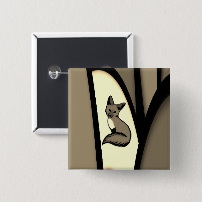 Being Foxy 15 Cm Square Badge (Front & Back)