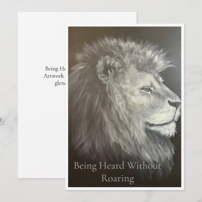 Being Heard Without Roaring Lion Inspirational Art (Front/Back)
