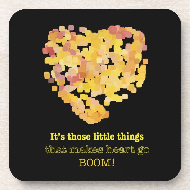 Being in love quote: It's those little things ... Coaster (Front)