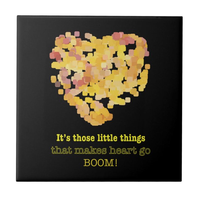 Being in love quote: It's those little things ... Tile (Front)