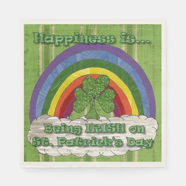 Being Irish On St Patrick's Day  Napkin (Front)