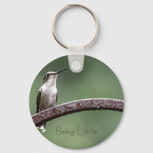 Being Little Hummingbird Button Keychain