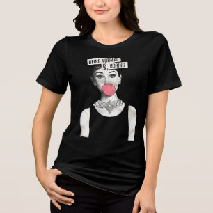 Being Normal is Boring   Audey Hepburn Tri-Blend Shirt