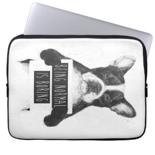 Being normal is boring laptop sleeve