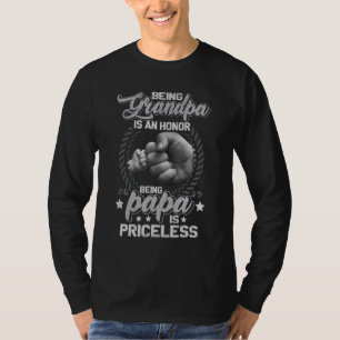 Being Papa Is Priceless Fathers Day For Grandpa T-Shirt