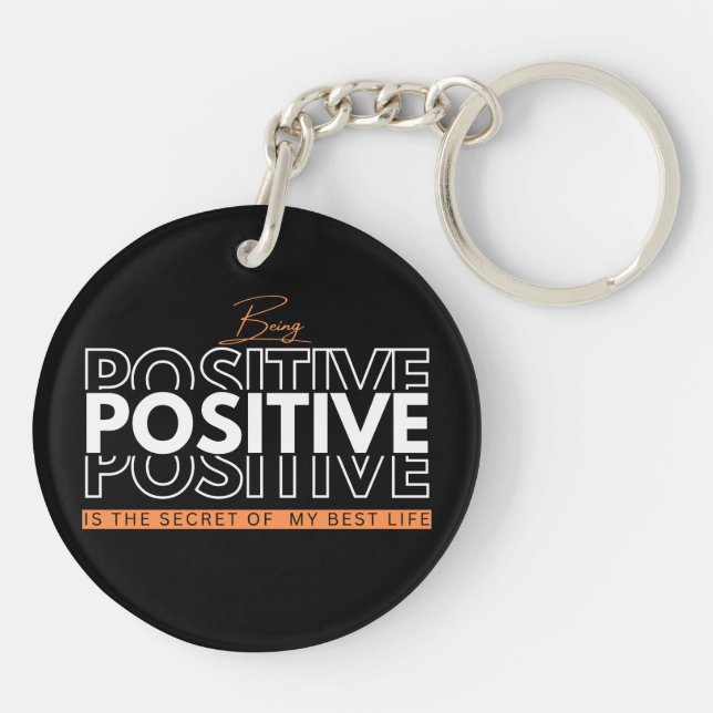 Being Positive Key Ring (Back)