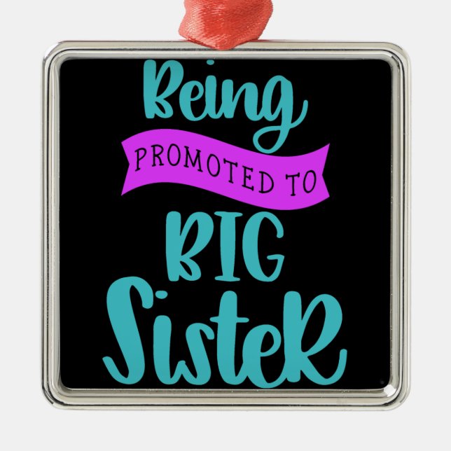 Being Promoted To Big Sister Metal Tree Decoration (Front)