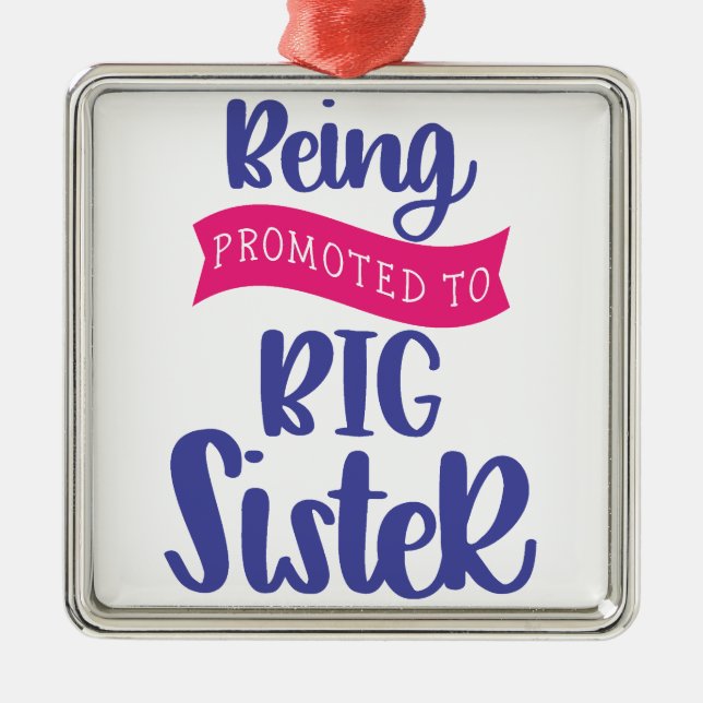 Being Promoted To Big Sister Metal Tree Decoration (Front)