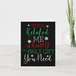 Being Related To Me Matching Family Christmas Paja Card