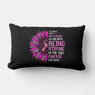 Being Strong Sunflower Pink Ribbon Breast Cancer A Lumbar Cushion
