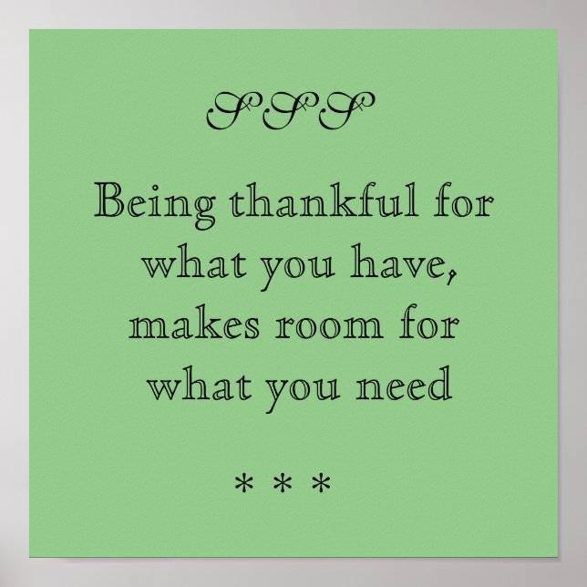 Being thankful - poster (Front)