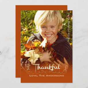 Being Thankful. Thanksgiving Custom Photo Card
