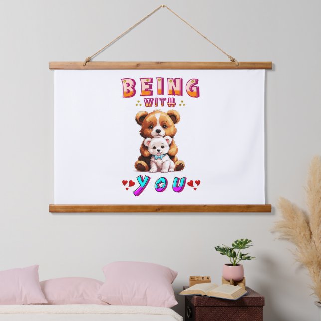 Being With You Hanging Tapestry (Bedroom)