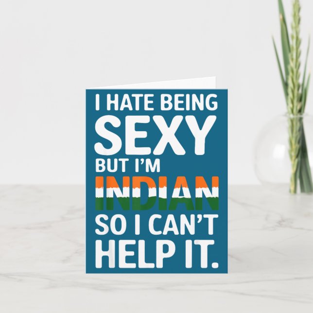 Being Y Indian Funny India  Card (Front)