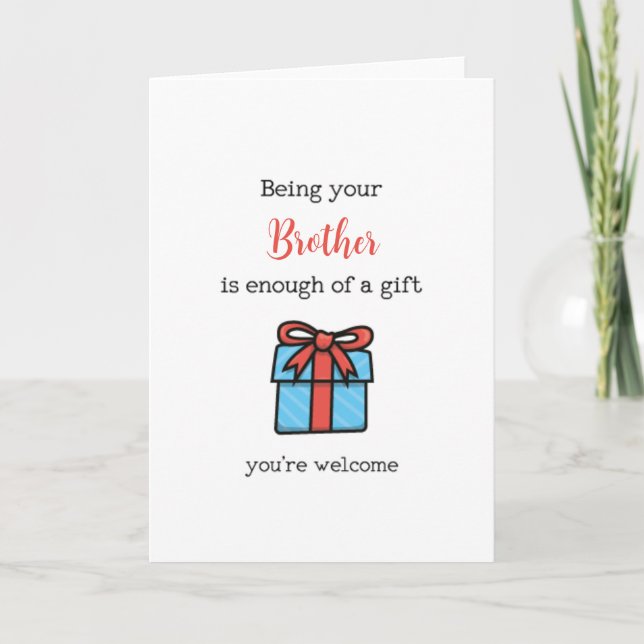 Being your is enough of a gift holiday card (Front)