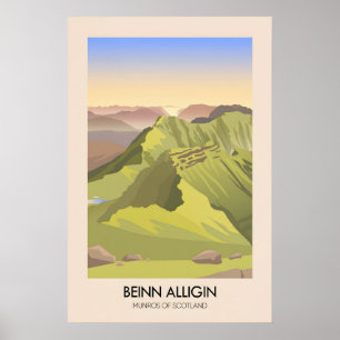 Beinn Alligin Munros of Scotland Travel Poster