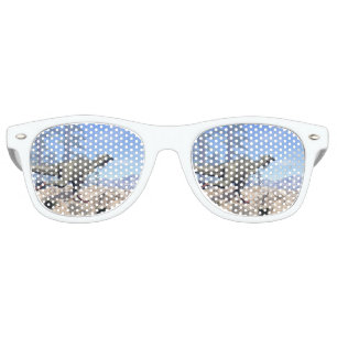 Beipiaosaurus dinosaur running on the hill by day retro sunglasses