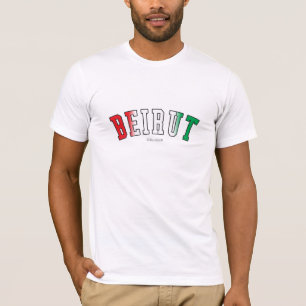 Beirut in Lebanon national flag colours T-Shirt