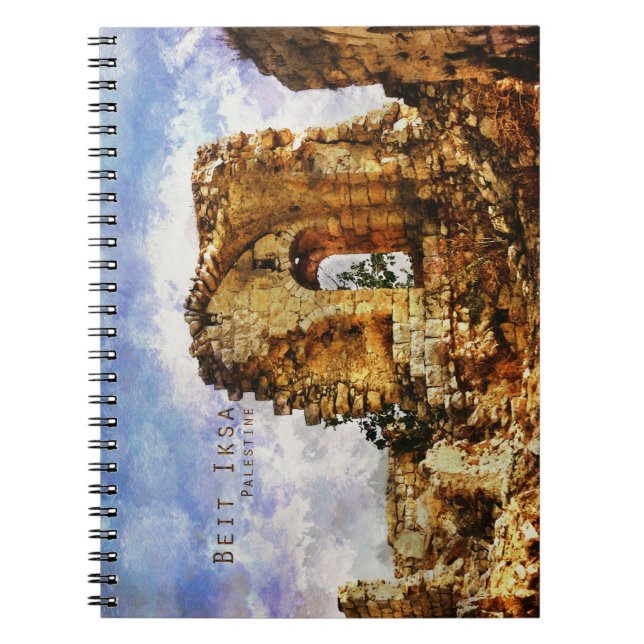 Beit Iksa Palestine Notebook | Vintage styled (Front)