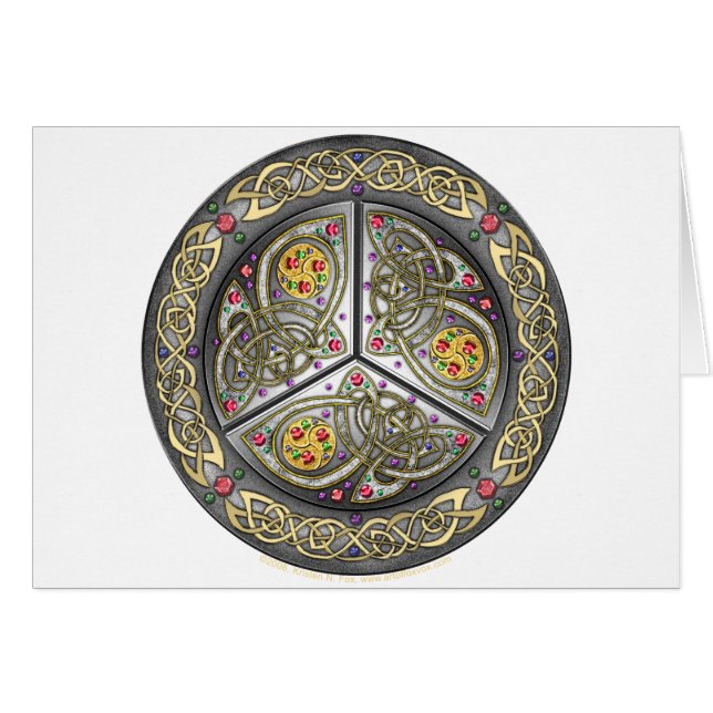 Bejeweled Celtic Shield (Front Horizontal)