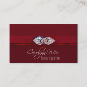 "Bejeweled" - Glamourous Elegant Event Planner Business Card