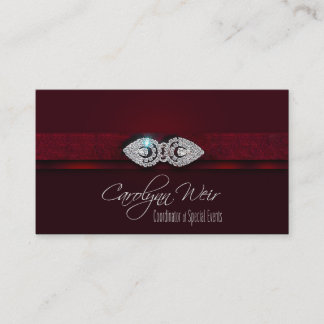 "Bejeweled" - Glamourous Elegant Event Planner Business Card