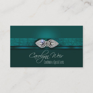 "Bejeweled" - Glamourous Elegant Event Planner Business Card