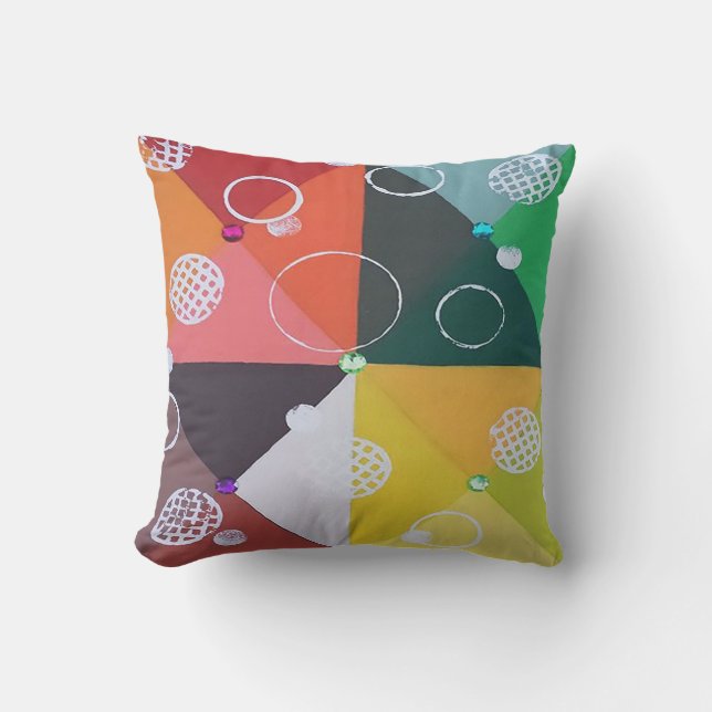 Bejeweled Patio Pillow (Front)