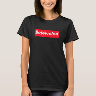 Bejeweled Red Box Text Music Fan T-Shirt