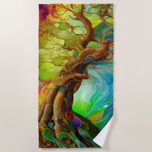 Bejeweled Tree Beach Towel