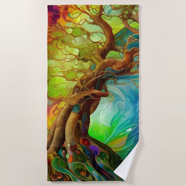 Bejeweled Tree Beach Towel (Front)