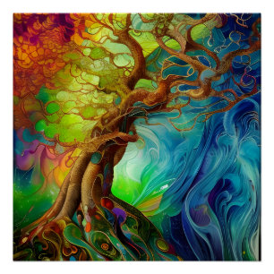 Bejeweled Tree Poster