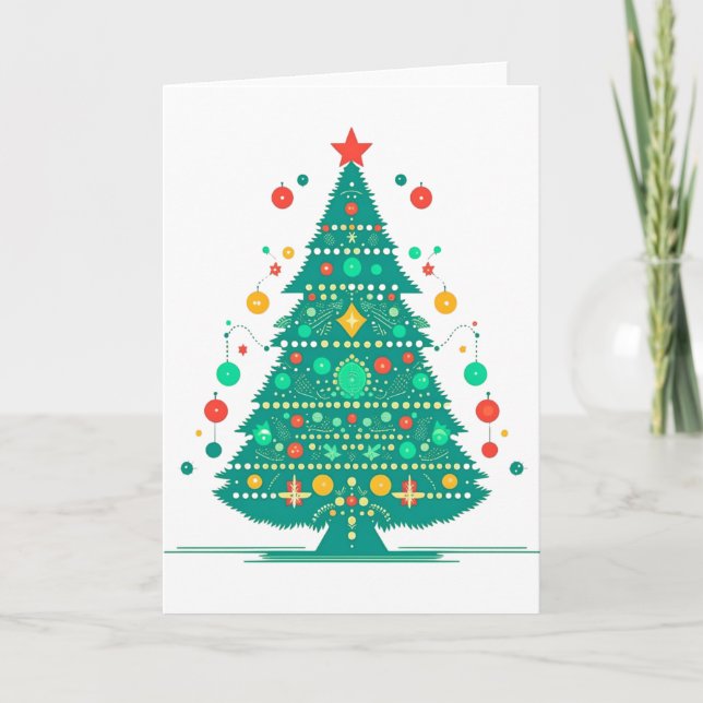 Bela Brown OH! Christmas Tree  Holiday Card (Front)